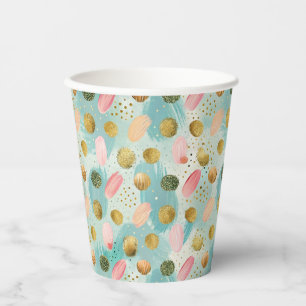 Pastel Confetti Glitter Abstract Pattern (2) Paper Cups