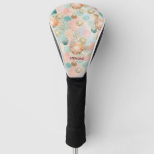Pastel Confetti Glitter Abstract Pattern Golf Head Cover