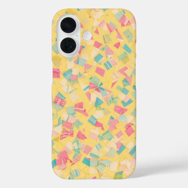 Pastel Confetti & Ribbons Phone Case (Back)