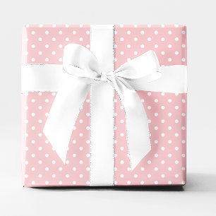Pastel Coral and White Small Polka Dot Wrapping Paper