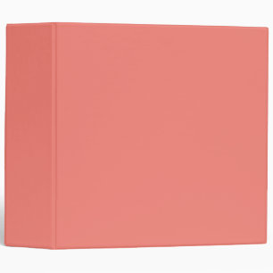Pastel Coral Pink Solid Colour Classic Binder