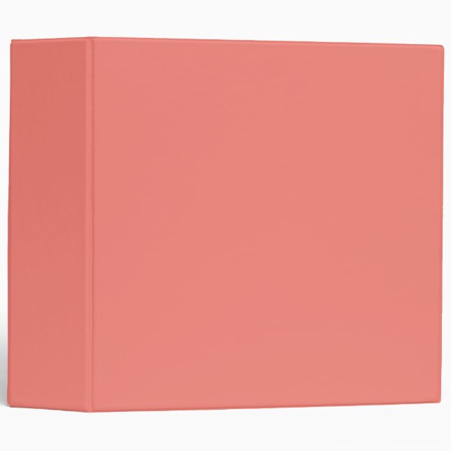 Pastel Coral Pink Solid Colour | Classic Binder (Front/Spine)