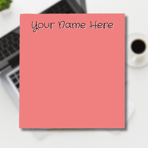 Pastel Coral Unique Personalized Teacher Gifts Notepad