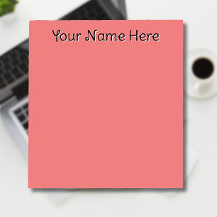 Pastel Coral Unique Personalized Teacher Gifts Notepad