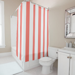 Pastel Coral White Summertime Stripes