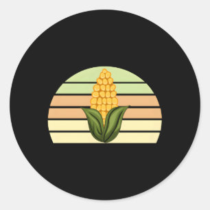Pastel Corn On The Cob Classic Round Sticker