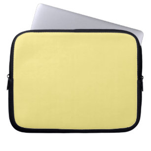 Pastel corn yellow background ready to customize laptop sleeve