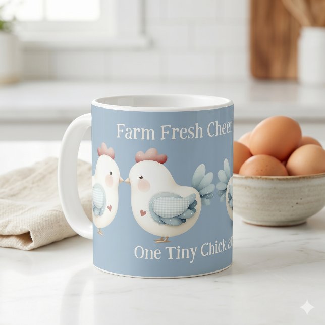 Pastel Cottagecore Chicken Coffee Mug (Pastel Cottagecore Chicken Coffee Mug)