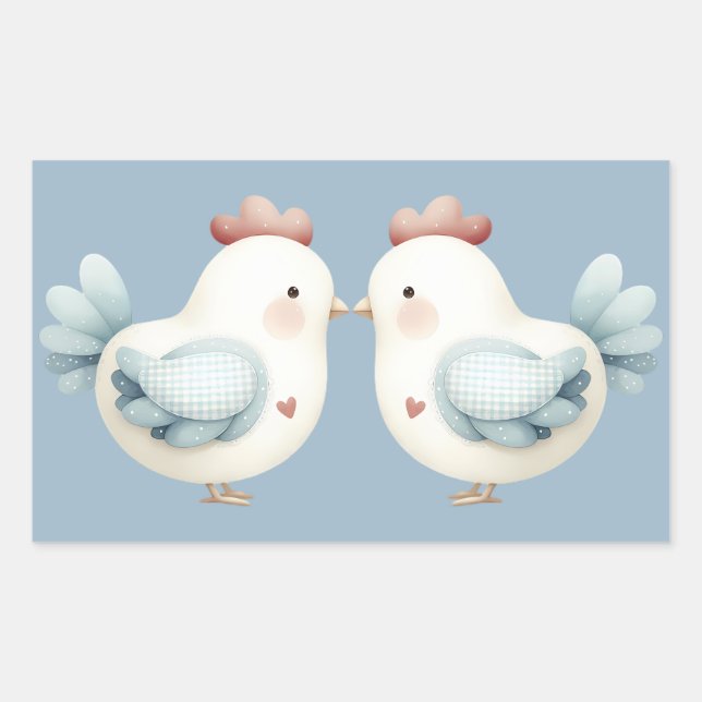 Pastel Cottagecore Chicken Sticker (Front)