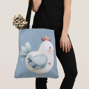 Pastel Cottagecore Chicken Tote Bag