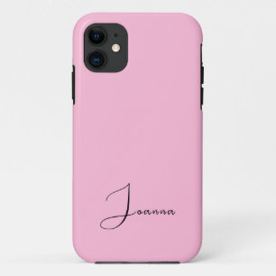 Pastel Cotton Candy Solid Colour   Minimalist Name iPhone 11 Case