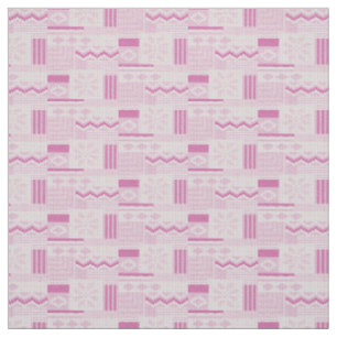 Pastel Cozy Pink Fair Isle Winter Knit Christmas Fabric