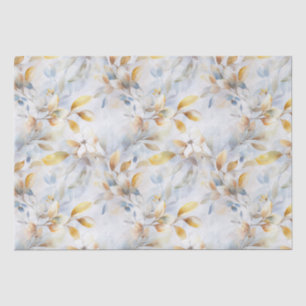 Pastel Cream Floral Abstract Tissue Paper