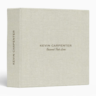 Pastel Cream Natural Linen Texture Binder