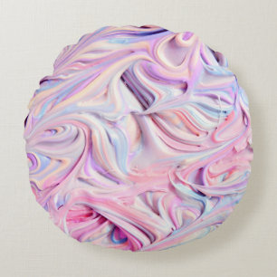 Pastel Creamy Frosting Round Pillow