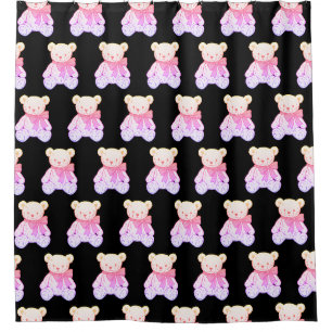 Pastel Creepy Cute Teddy Bear Seamless Pattern on