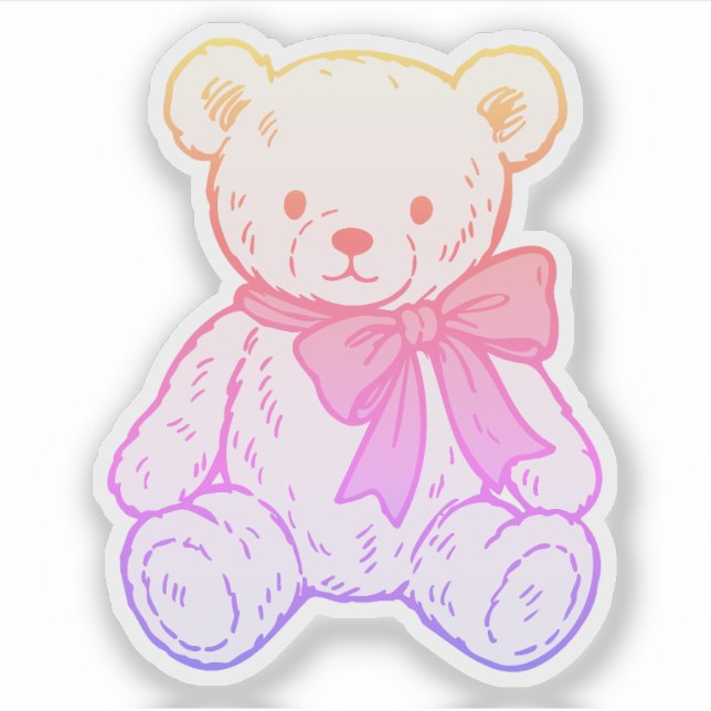 Pastel Creepy Cute Teddy Bear Seamless Pattern on  (Front)