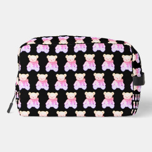 Pastel Creepy Cute Teddy Bear Seamless Pattern on Dopp Kit
