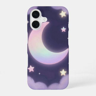 Pastel Crescent Moon and Stars Phone Case