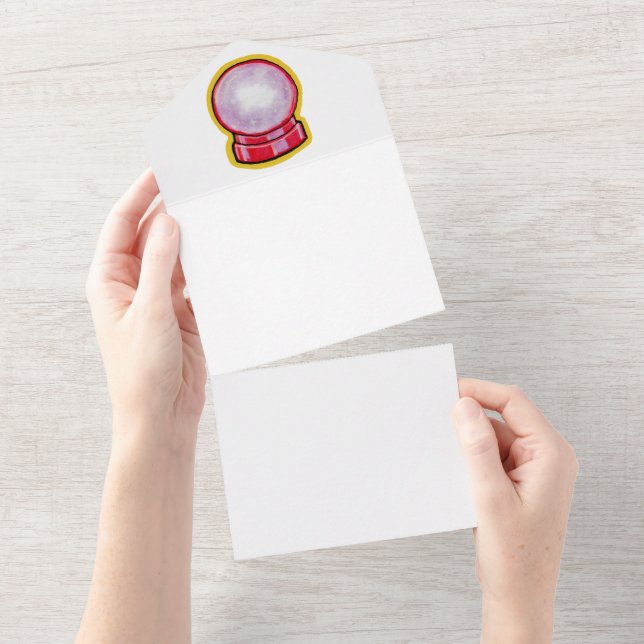 Pastel Crystal Ball All In One Invitation (Tearaway)