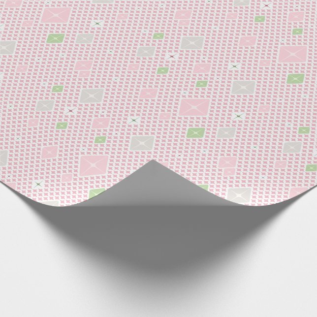 Pastel Crystal Star Pattern Wrapping Paper (Corner)