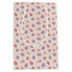 Pastel Cupcake Confetti Pattern Birthday Gift Bag