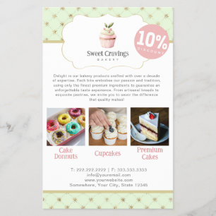 Pastel Cupcake Sweet Treats Bakery Discount Flyer