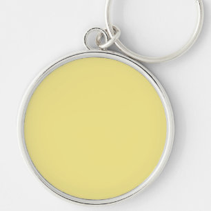 Pastel custard yellow decor ready to customize keychain