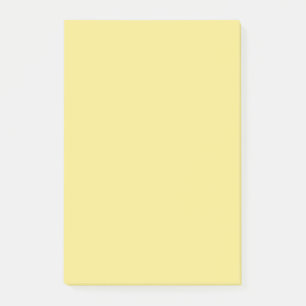 Pastel custard yellow decor ready to customize post-it notes
