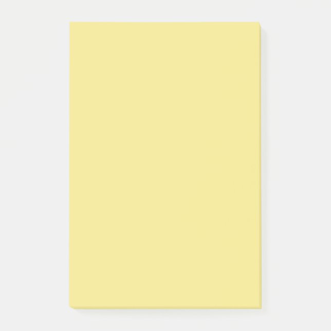 Pastel custard yellow decor ready to customize post-it notes (Front)