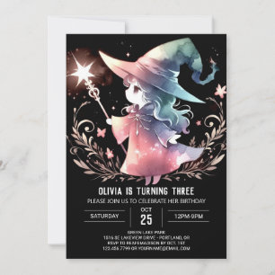 Pastel Custom Wizard Birthday Invitation