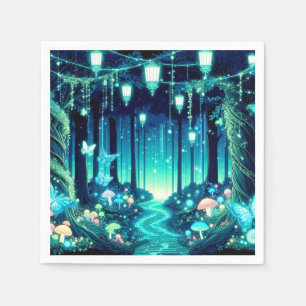 Pastel Cute Enchanted Forest Baby Shower Napkin