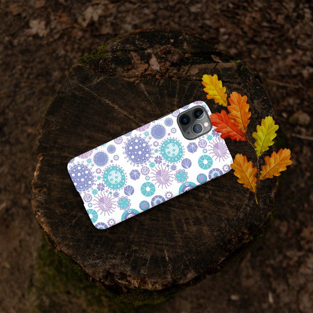 Pastel Cute Hand Drawn Circles Pattern iPhone Case (Creator Uploaded)