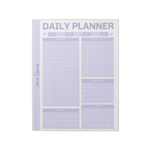 Pastel Daily Planner - Customizable Name Notepad
