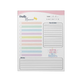 Pastel Daily Planner -To do list, reminder & notes