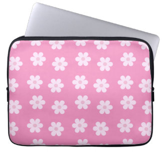 Pastel Daisies Pink Laptop Sleeve