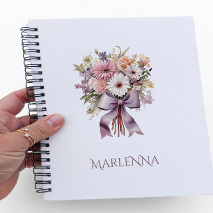 Pastel Daisy Floral Bridesmaid Proposal  Notebook