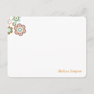 Pastel Daisy Flowers Blooms Baby Shower Thank You Card