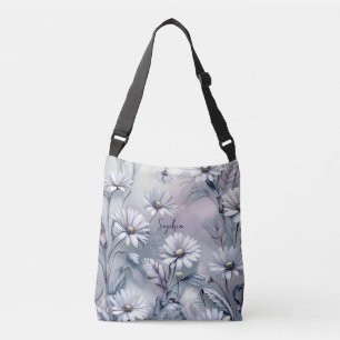 Pastel Daisy Flowers Spring Summer Personalize Crossbody Bag