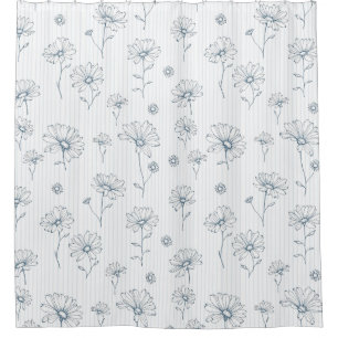 Pastel Daisy Line Art Stripe (2)