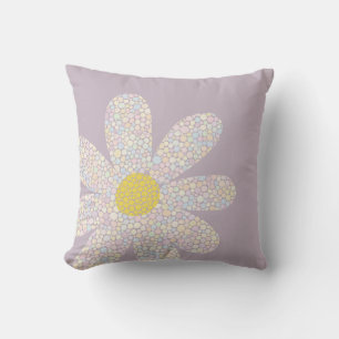 Pastel Daisy Throw Pillow