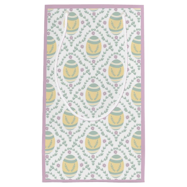 Pastel Damask Easter Eggs Pattern Gift Bag (Front)