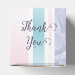 Pastel Damask Thank You Favor Box