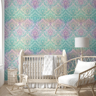 Pastel Damask Wallpaper