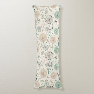 Pastel Dandelion Dreams – Whimsical Floral (2) Body Pillow