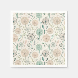 Pastel Dandelion Dreams – Whimsical Floral (2) Napkin