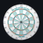 Pastel Dartboard with Custom Text<br><div class="desc">Pastel dart board with two custom text areas. Choose "customize more" option if you want to change colours.</div>