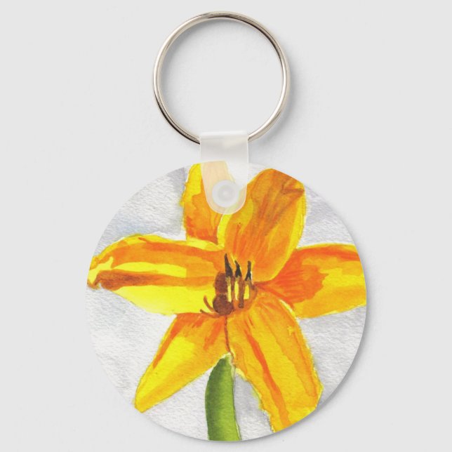 Pastel Day Lily Keychain (Front)