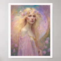 Pastel de Pâques Art Déco Femme Roses de cheveux b