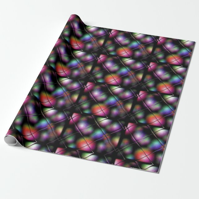 Pastel Decorations Window View Christmas Wrapping Paper (Unrolled)